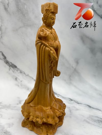 台灣現貨 實體店鋪 進口黃楊木【大媽祖】4