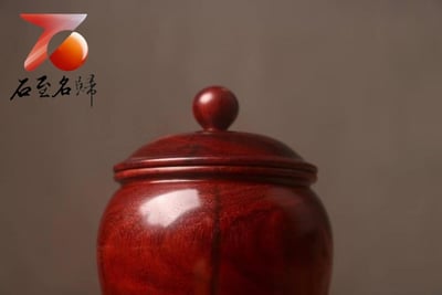 印度小葉紫檀整料挖製【茶葉罐】8