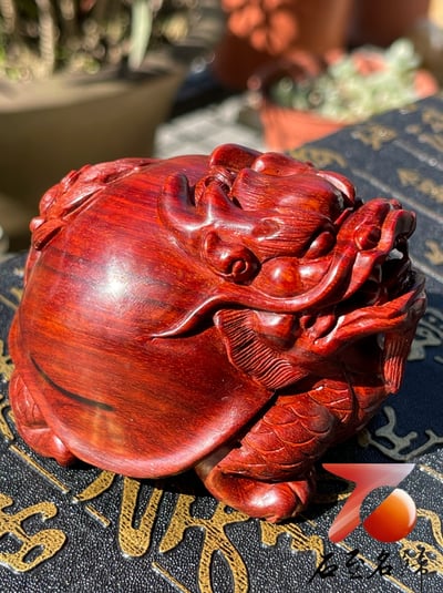 印度小葉紫檀樹心料 湘工手作【龍龜】1