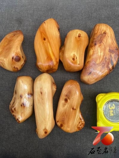 台灣現貨 實體店鋪 僅7件 每件皆獨一無二 正宗太行崖柏瘤疤隨形刮痧按摩/手把件 奶香味濃郁 油性好 過手留香5