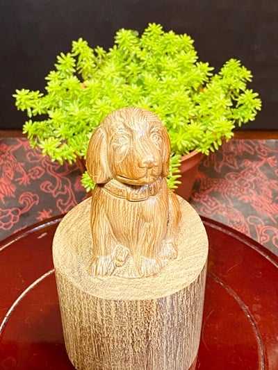 自帶香氣的可愛小狗公仔 海南沉香木木雕【旺旺套組】單個任選1800 合購優惠價64004