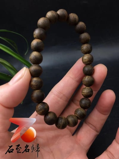 汶萊軟絲老料9.99分沉水手珠8mm×23顆 1