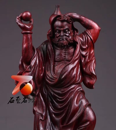 印度小葉紫檀【戲獅達摩】2