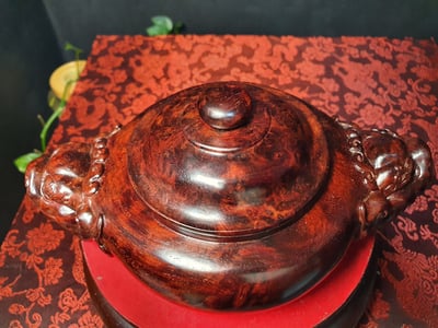 印度小葉紫檀【獸首壺】2