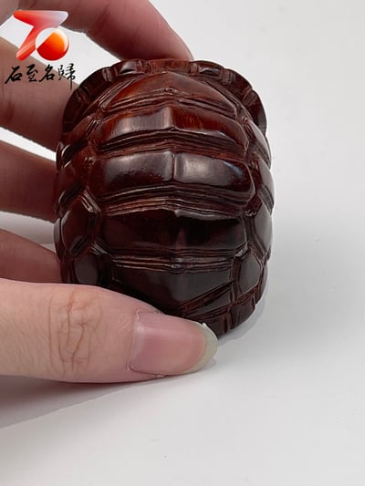 印度小葉紫檀高油密二膘料製 湖南湘工手作  【長壽龜】5