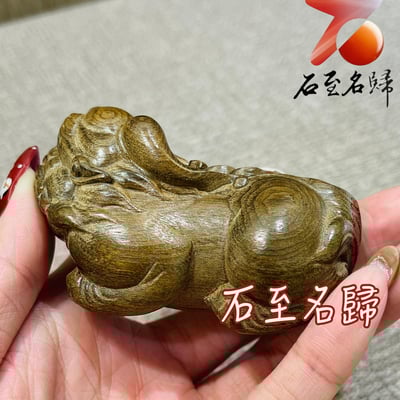 天然金絲楠木小葉楨楠｜嚴選烏木老料（陰沉綠料）【首財貔貅】3