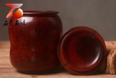 印度小葉紫檀整料挖製【茶葉罐】7