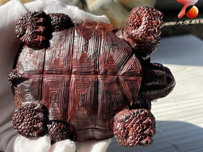 印度小葉紫檀高油密二膘料 湘工手作【平安龜】8