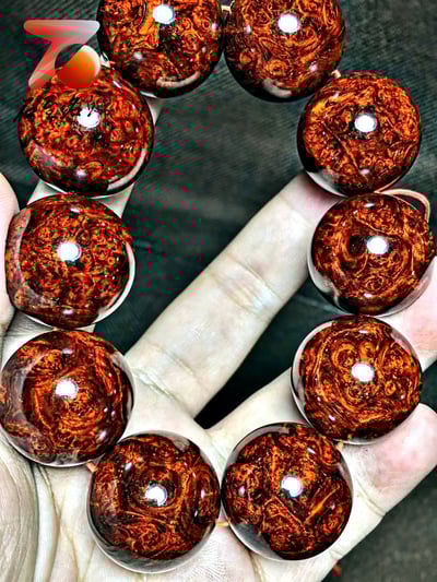 印度小葉紫檀手珠【霸王別姬】25mm×10顆6