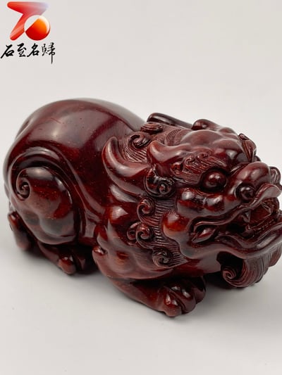 精選印度小葉紫檀二膘料【貔貅】8