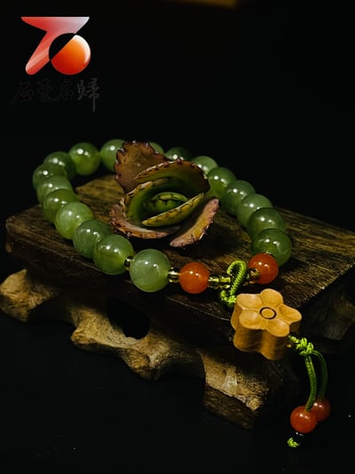 碧玉手珠/手鍊 附證書與精美禮盒1