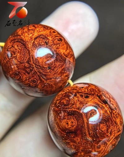 超漂亮印度小葉紫檀20mm泥料爆滿瘤疤【富甲天下】8