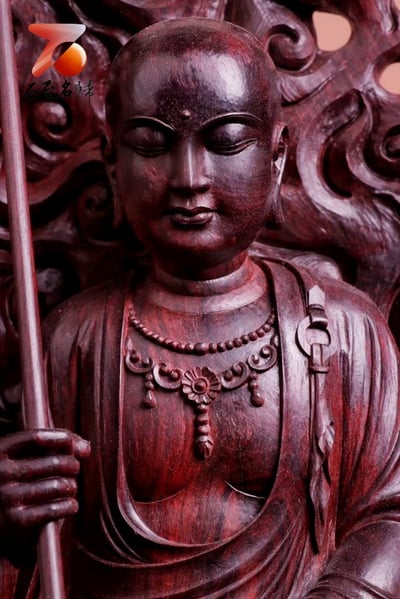 印度小葉紫檀【地藏王菩薩】 省大師親作4