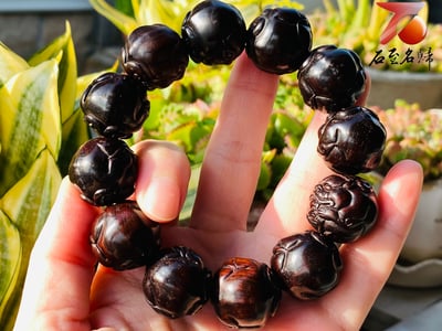 印度小葉紫檀高油密二膘料 湘工手作20mm手珠【有求必應】2