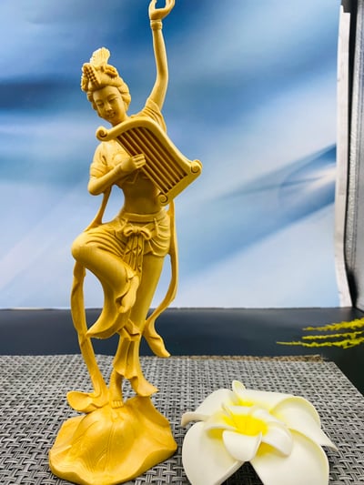 大葉黃楊木【飛天四音】中式古典雅件20