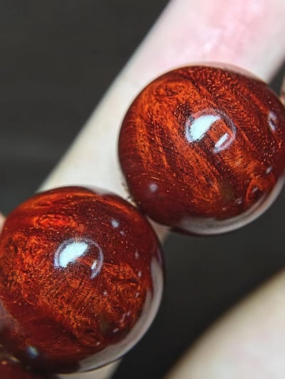 印度小葉紫檀20mm 瘤疤+金星【佛手】5