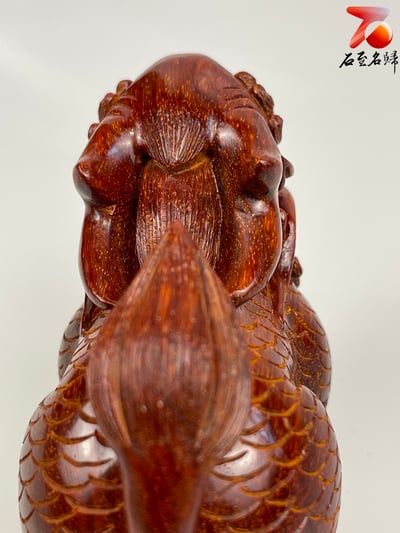 印度小葉紫檀高油密材質 湘工工藝精品手把件【瑞獸麒麟】7