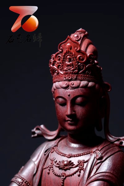 印度小葉紫檀製【沉思觀音】6