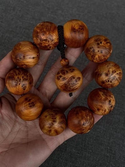 典藏品 太行崖柏滿瘤疤老料25mm×（10+1）顆5