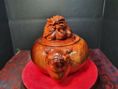 海南黃花梨野生油梨老料【精品龍龜壺】6