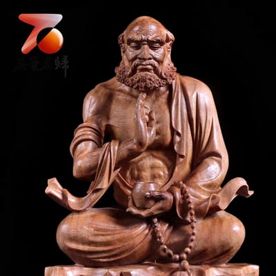 印度老山檀香清刀造像【禪宗達摩祖師】2