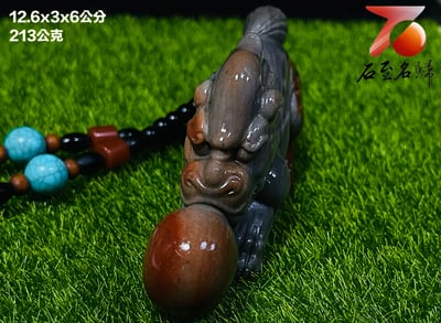 精美壽山石 老師傅手工雕刻【貔貅瑞獸】4