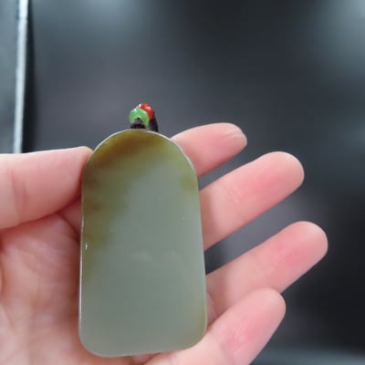 和田玉 且末料 附收藏證書【平安無事牌】4