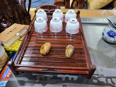 印度小葉紫檀榫卯結構製作【乾泡臺／茶杯架】2