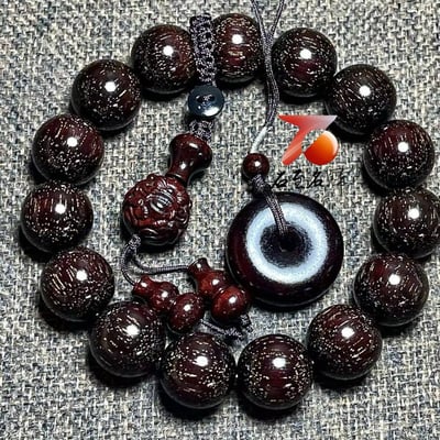 天然 印度小葉紫檀銀河系列｜15mm×15顆 頂級爆滿粗星【銀河之眼】手串2