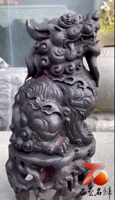 印度小葉紫檀千年高油密老料【天祿貔貅】2