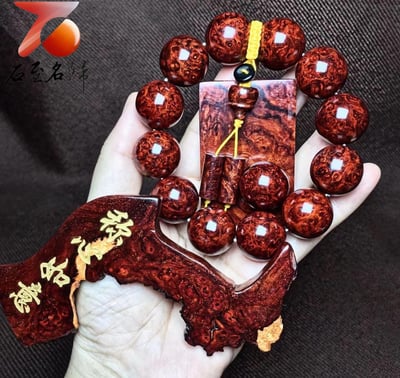 印度小葉紫檀老料 整顆瘤疤精品限量五串11