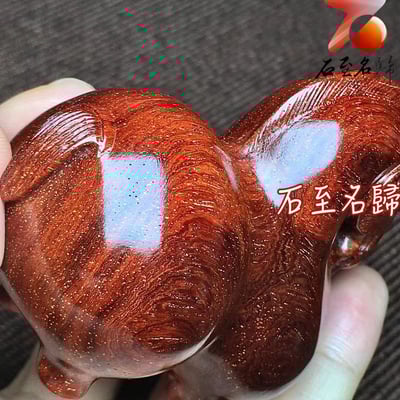 印度小葉紫檀老料滿金星 馬年開運手把件【盛世神駿】3