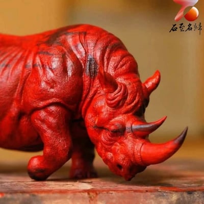 印度小葉紫檀 純手工製作【犀（富）牛】4