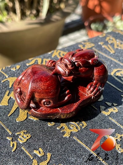 印度小葉紫檀高油密二膘材質 湘工手作【螭龍】1