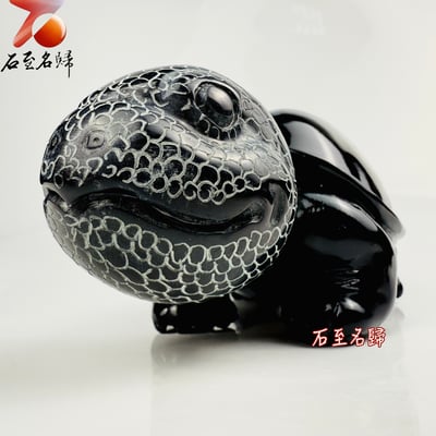 丹東石純手工雕烏龜 張國民雕刻家作品【石甲俠龜】4