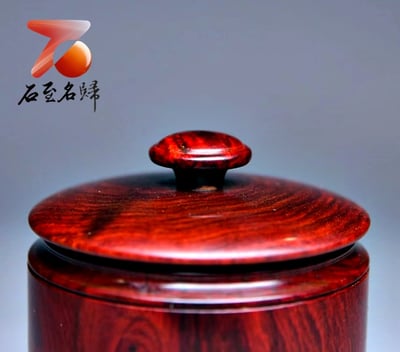 帝王之木-印度小葉紫檀實心瘤疤料製【瘤疤茶葉罐】7