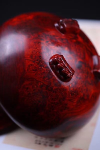 印度小葉紫檀老料製【金蟾大茶葉罐/儲物罐】5