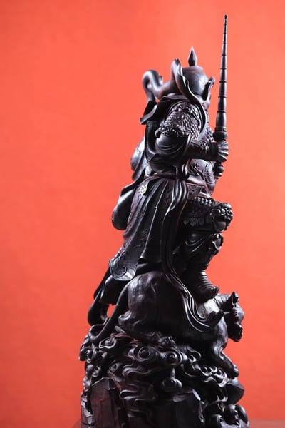 印度小葉紫檀清刀款【武財神-趙公明】4