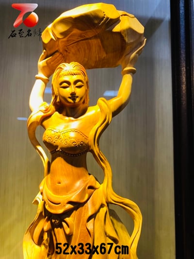 崖柏木整料雕刻【女媧補天】5