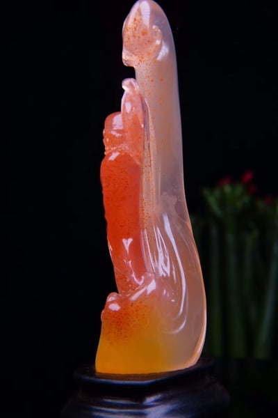 收藏級!極品水洞桃花擺件【菩提達摩】3