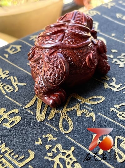 印度小葉紫檀高油密二膘材質 湘工手作【將軍蟾】4