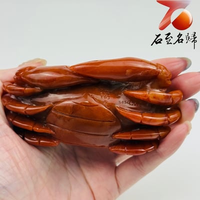 老撾石手工精雕 張國民老師作品【紅紅火火，橫財大將】2