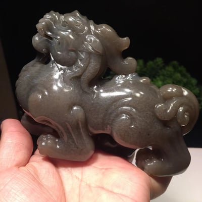 精品壽山牛角凍滿絲【招財貔貅】6