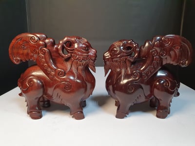 印度小葉紫檀去心純二膘老料【白澤-華藝款】6