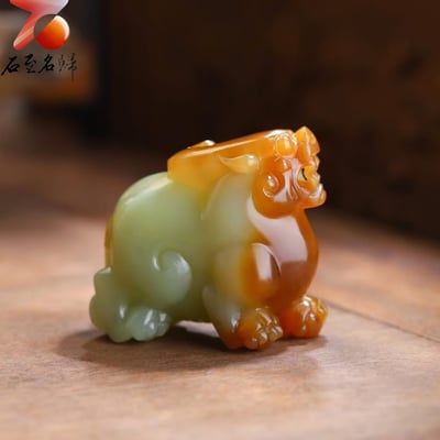 和田玉黃口帶糖貔貅｜聚財守福 威儀天成2