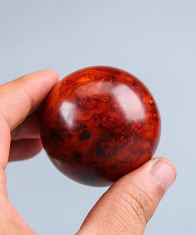 印度小葉紫檀瘤疤保健球 直徑5公分x2顆3