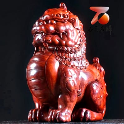 印度小葉紫檀高油密雞血紅泥料【瑞獸狻猊】5