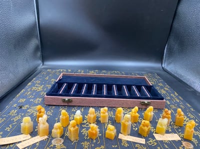 田黃石精雕【招財貔貅】 附精美印章收藏禮盒3