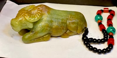 月尾綠手把件【牛轉乾坤】6