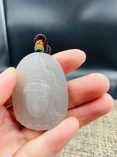 和田玉青海料【觀音】4